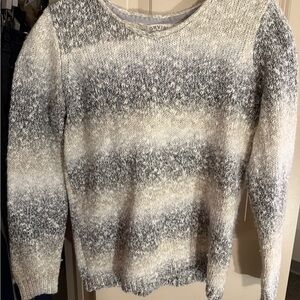 Orvis Women's Gray Metallic Thread Silver Sweater